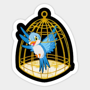 Blue parakeet Sticker